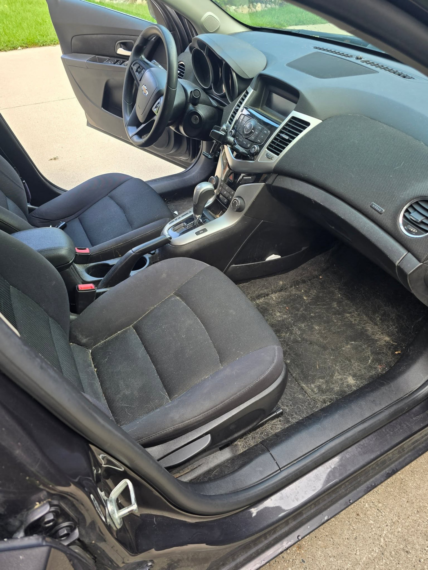 Before: Chevrolet Cruze interior detailed by Mobile Master Detailing
